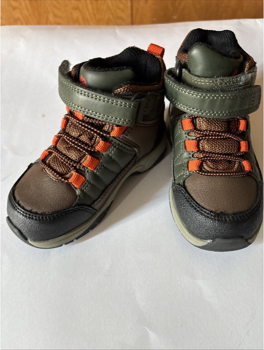 Ozark Trail Kids' Hiking Boots Size 7 Brown Orange Green